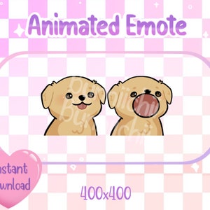 Golden Retriever animé Pop Cat / Dog / Puppy Twitch / Discord Emote & Sticker