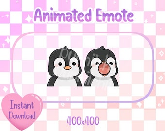 Animated Penguin Pop Cat Twitch / Discord Emote & Sticker