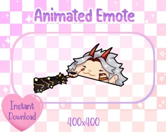 Animato Arataki Itto con Mace Bongo Cat - Genshin Impact Twitch/Discord Emote & Sticker