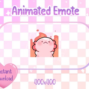 Animated Burning Fire Axolotl Rise Twitch/Discord Emote & Sticker