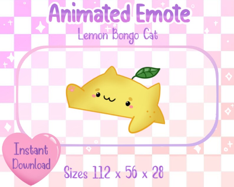 Animated Lemon Bongo Cat Twitch/Discord Emote & Sticker image 1