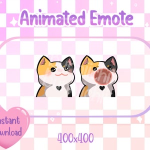 Animated Calico Pop Cat Twitch/Discord Emote & Sticker