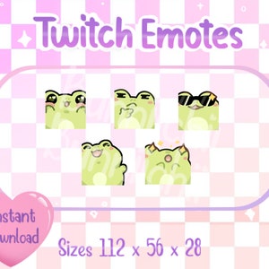 5 Set Chibi Froggy Twitch/Discord Emotes & Stickers