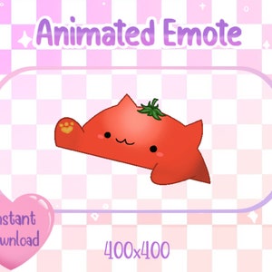 Animated Tomato Bongo Cat Twitch/Discord Emote & Sticker