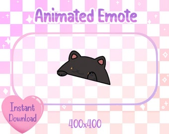 Animated Black Bongo Cat Twitch/Discord Emote & Sticker