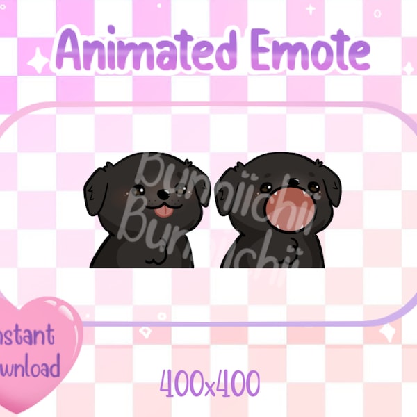 Black Labrador Emotes - Etsy