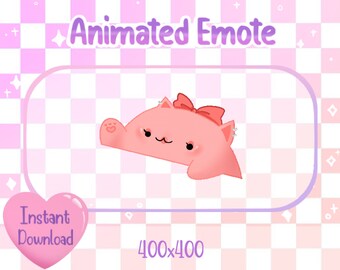 Animated Girly Pink Bongo Cat Twitch/Discord Emote & Sticker