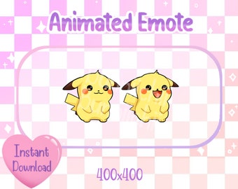 Animato Electric Mouse Pop Cat Twitch / Discord Emote & Sticker