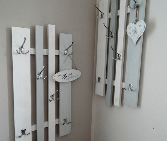 Garderobe, schmal, weiß-grau-silber, lamemo 