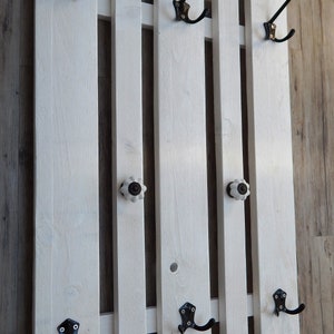 Garderobe weiss-schwarz Klassik 51x80cm, Echte Handarbeit, Variabel Bild 7