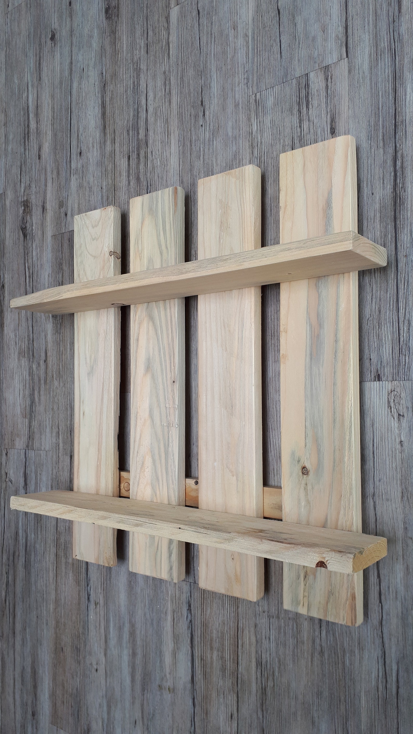 Estante colgante natural madera rústico 2 estantes | Etsy