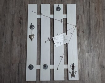 Memoboard, weiss-silber 80 x 51 cm UNIKAT, Echte Handarbeit