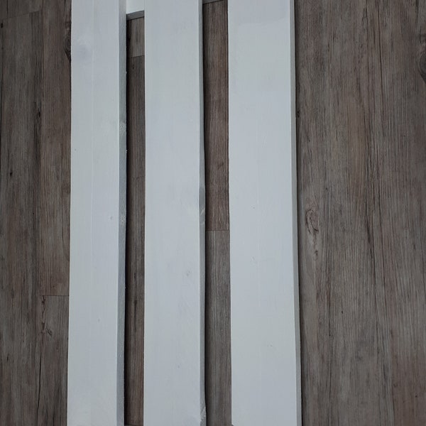 Rohling Massivholz weiss 40 x 80 cm, zum selbst Gestalten, weiss, individuell kombinierbar, mit Befestigungsmaterial