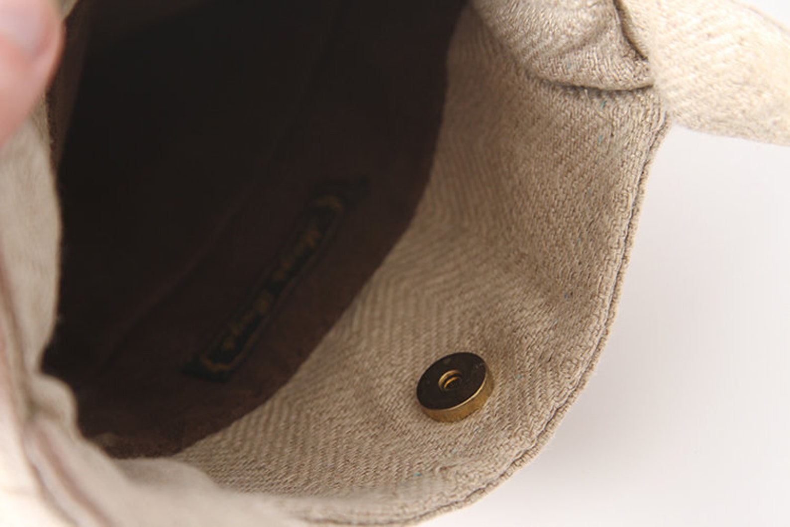 Small Beige Fabric Shoulder Bag With One Strap./gift / Ladies Etsy