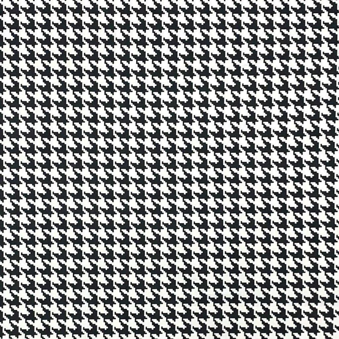 Dogtooth Rug Monochrome Black and White Dog Tooth Houndstooth Print Cotton Poplin ...