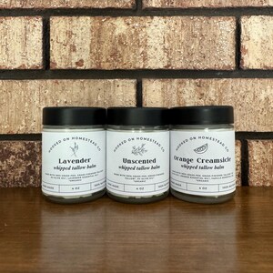 Whipped Tallow Balm, Tallow Lotion, Organic Tallow for Face and Body, Organic Skin Cream