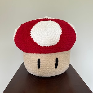 PATTERN ONLY - Mario Mushroom Plushie, Mario Mushroom Pillow, Crochet Pattern