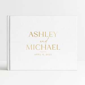 Wedding Guest Book, Personalized Wedding Guestbook, Wedding Guest Sign In Book, Reception Guestbook, Modern Wedding Photobook - MO1GBF