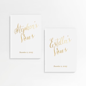 Vow Books, Vow Books Set of 2, Vow Booklet, Vow Books His and Hers, Wedding Vow Books, Vows - PC1VBF