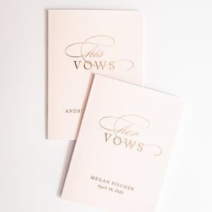 Vow Books, Wedding Vow Book, Vowbook Set, Vowbooks, Foil Vow Booklet, Vows - CM1VBF