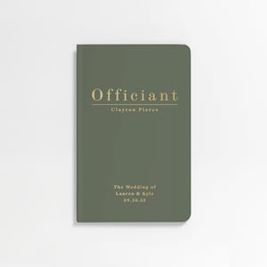 Officiant Book, Officiant Gift, Personalized Officiant Book, Wedding Officiant Book, Officiant Proposal - WD1OB