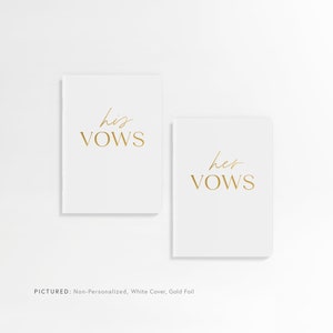 Modern Vow Books, Wedding Vow Book, Vowbook Set of 2, Vowbooks, Wedding Gift, Personalized Vow Books MO1VBF image 4