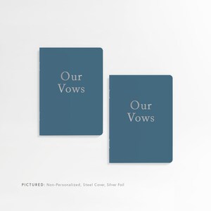 Vow Books, Wedding Vow Book, Vowbook Set, Foil Vow Booklet, Our Vows CS1VBF image 4