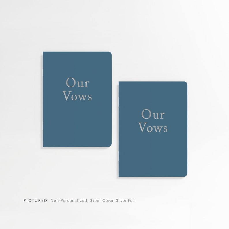 Vow Books, Wedding Vow Book, Vowbook Set, Foil Vow Booklet, Our Vows CS1VBF image 4