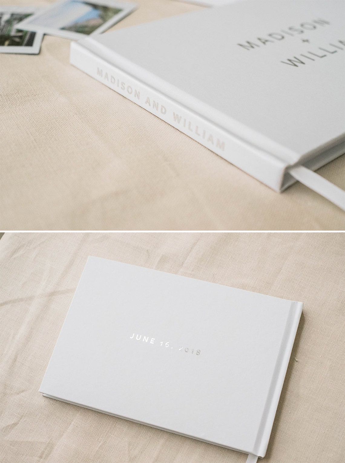 Silver Wedding Guest Book Guestbook Foil Guest Book Guest Etsy Canada