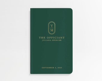 Personalized Officiant Book, Wedding Officiant Book, Officiant Notebook, Offician Gift - EM1OB