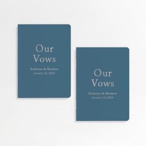 Vow Books, Wedding Vow Book, Vowbook Set, Foil Vow Booklet, Our Vows - CS1VBF