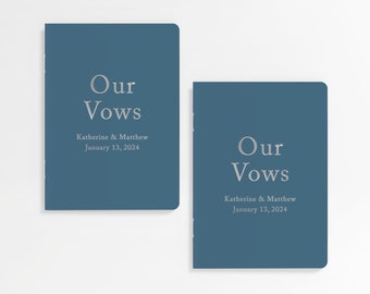 Vow Books, Wedding Vow Book, Vowbook Set, Foil Vow Booklet, Our Vows - CS1VBF