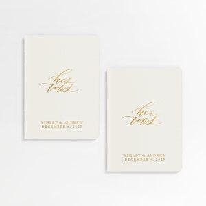 Vow Books Set of 2, Wedding Vow Books, Personalized Vow Cards, Wedding Vows, Pocket Vow Booklet - FO1VBF