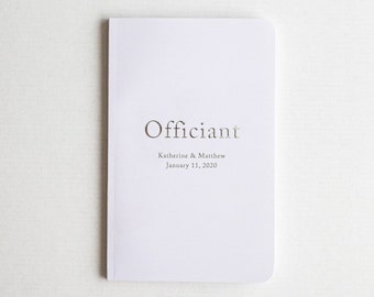 personalized officiant book, wedding officiant book, officiant notebook - Little Carabao Studio #CS01OB