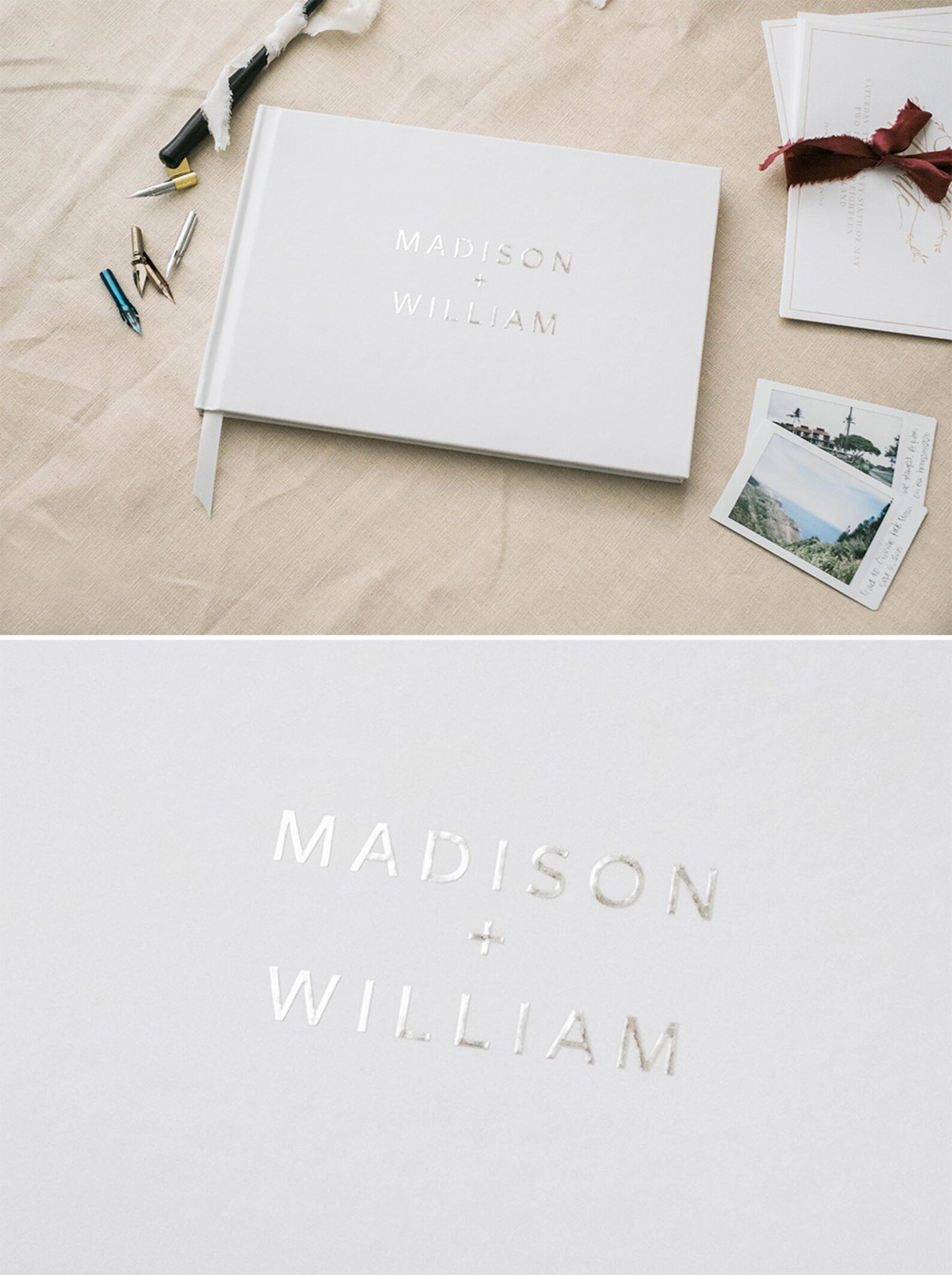 Silver Wedding Guest Book Guestbook Foil Guest Book Guest Etsy Canada