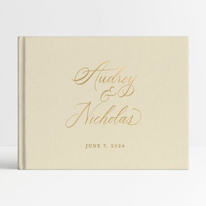 Wedding Guest Book, Personalized Wedding Guestbook, Wedding Guest Sign In Book, Reception Guestbook, Wedding Photobook - TC1GBF