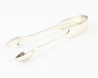 Silver Plated Sugar Cube Tongs by William Hutton & Sons, Spoon Tongs, Vintage Silverware, 4.5 Inch Tongs, Sugar Tongs, Sugar Nips