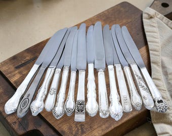 Vintage Lot of 6 Faux Bone Handled Knives, James Dixon & Sons +