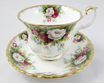 Royal Albert Celebration Tea Cup and Saucer Set, Vintage Bone China