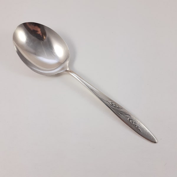 Community Serving Spoon with Songs of Autumn Pattern, Wheat Pattern, Silver Plate, Flatware, Vintage Silverware, Large Spoon, 8.75 Inches