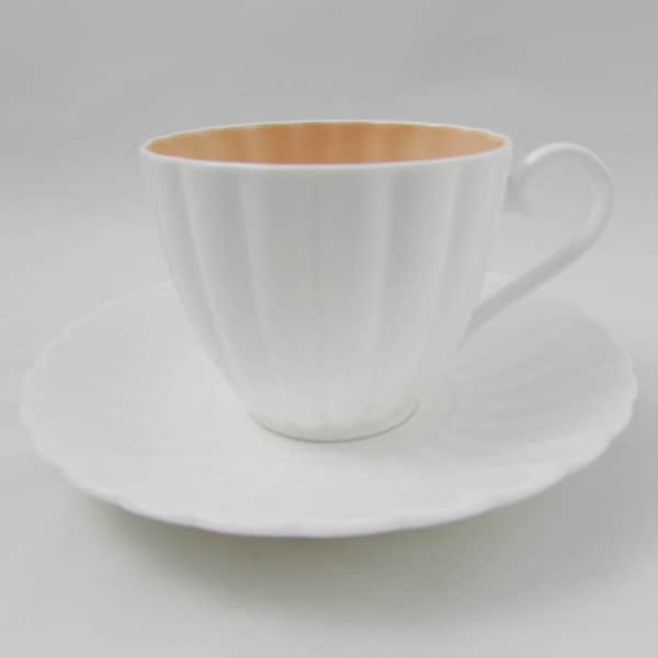 Vintage Susie Cooper Tea Cup and Saucer with Orange Center