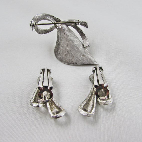 Sphinx Jewelry Set, Brooch with Matching Clip-On … - image 2