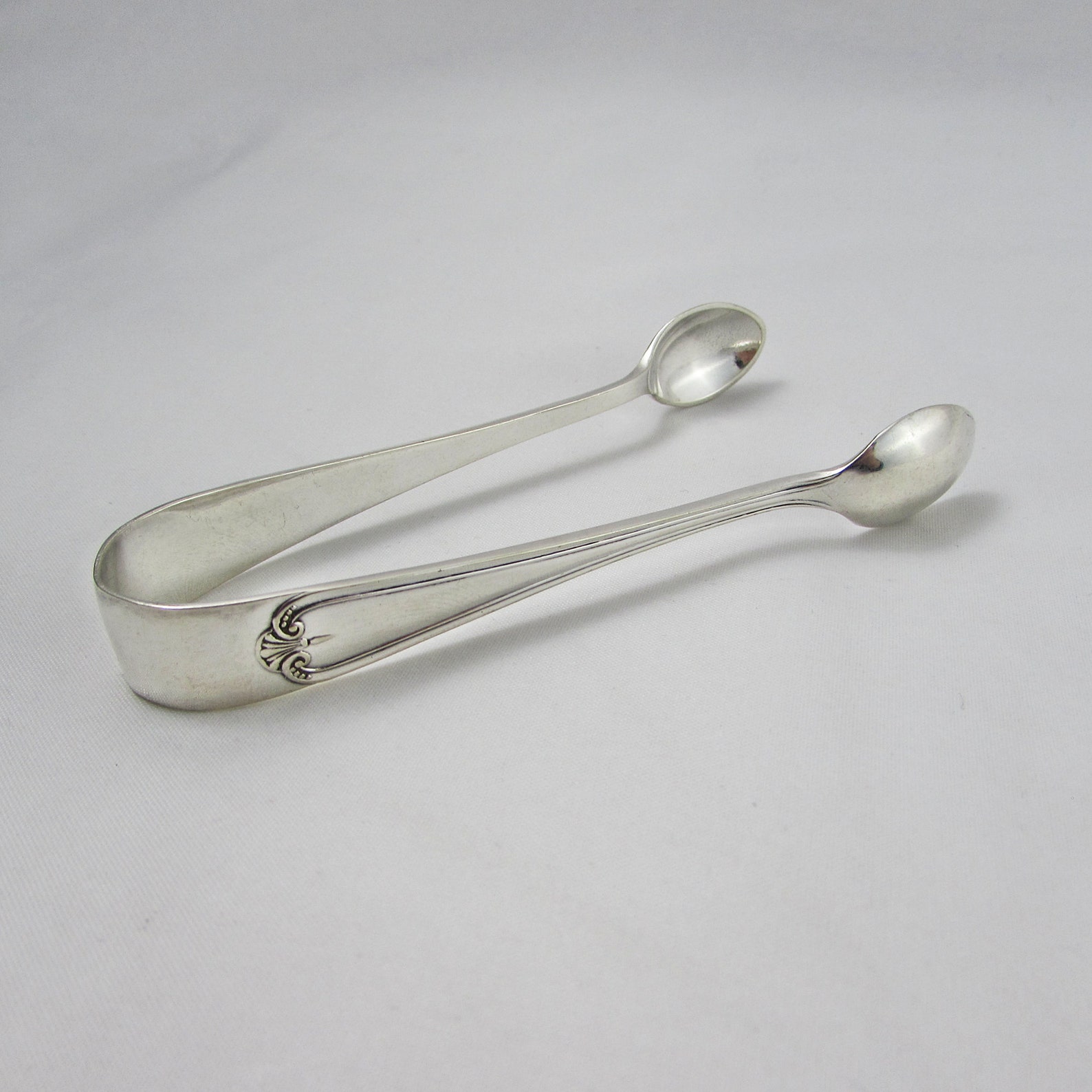 Silver Plated Sugar Cube Tongs Spoon Tongs Vintage Etsy