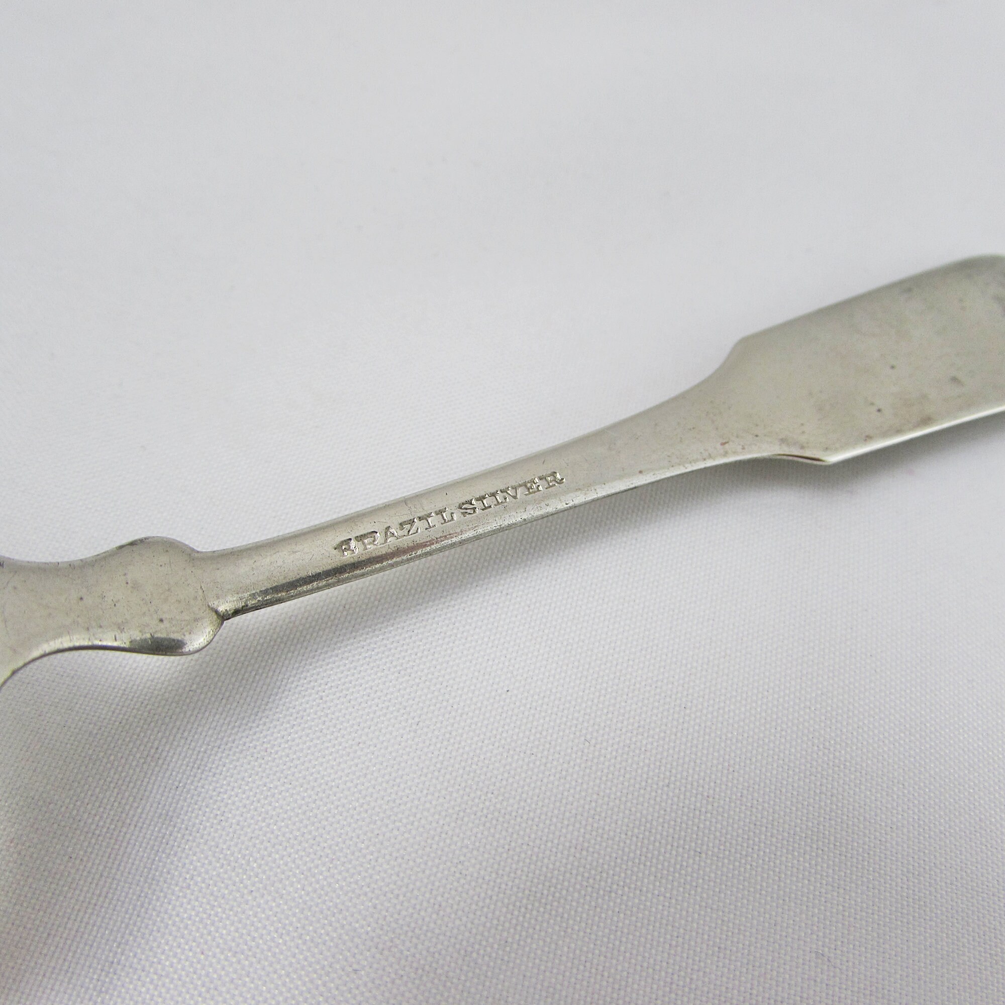 Brazil Silver Egg Serving Spoon Vintage Silverware 5.5 Etsy