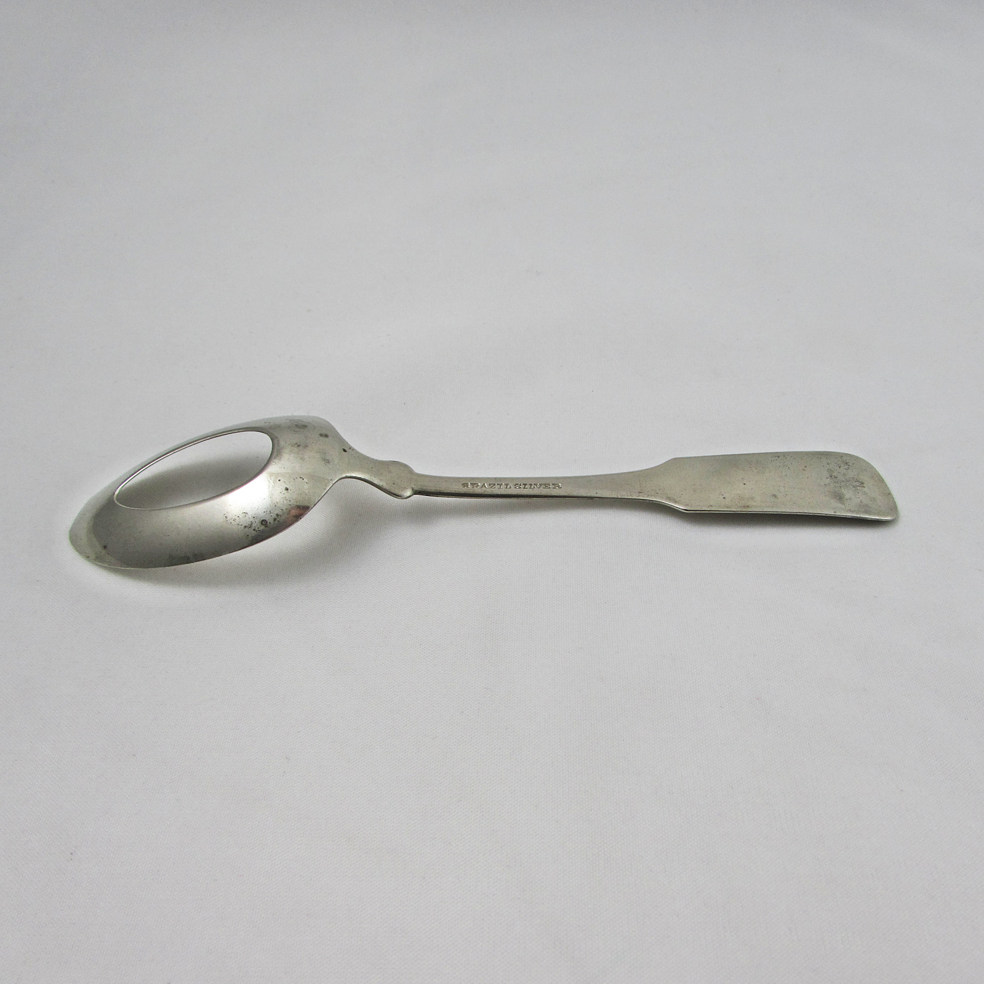 Brazil Silver Egg Serving Spoon Vintage Silverware 5.5 Etsy