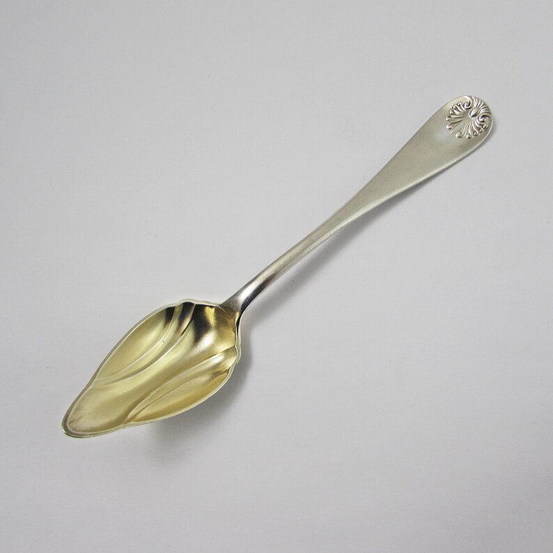 Rogers & Bros A1 Grapefruit Spoon Shell Pattern Gold Wash Etsy