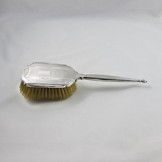Art Deco Sterling Silver Hair Brush 1937 Birmingham Silver Etsy