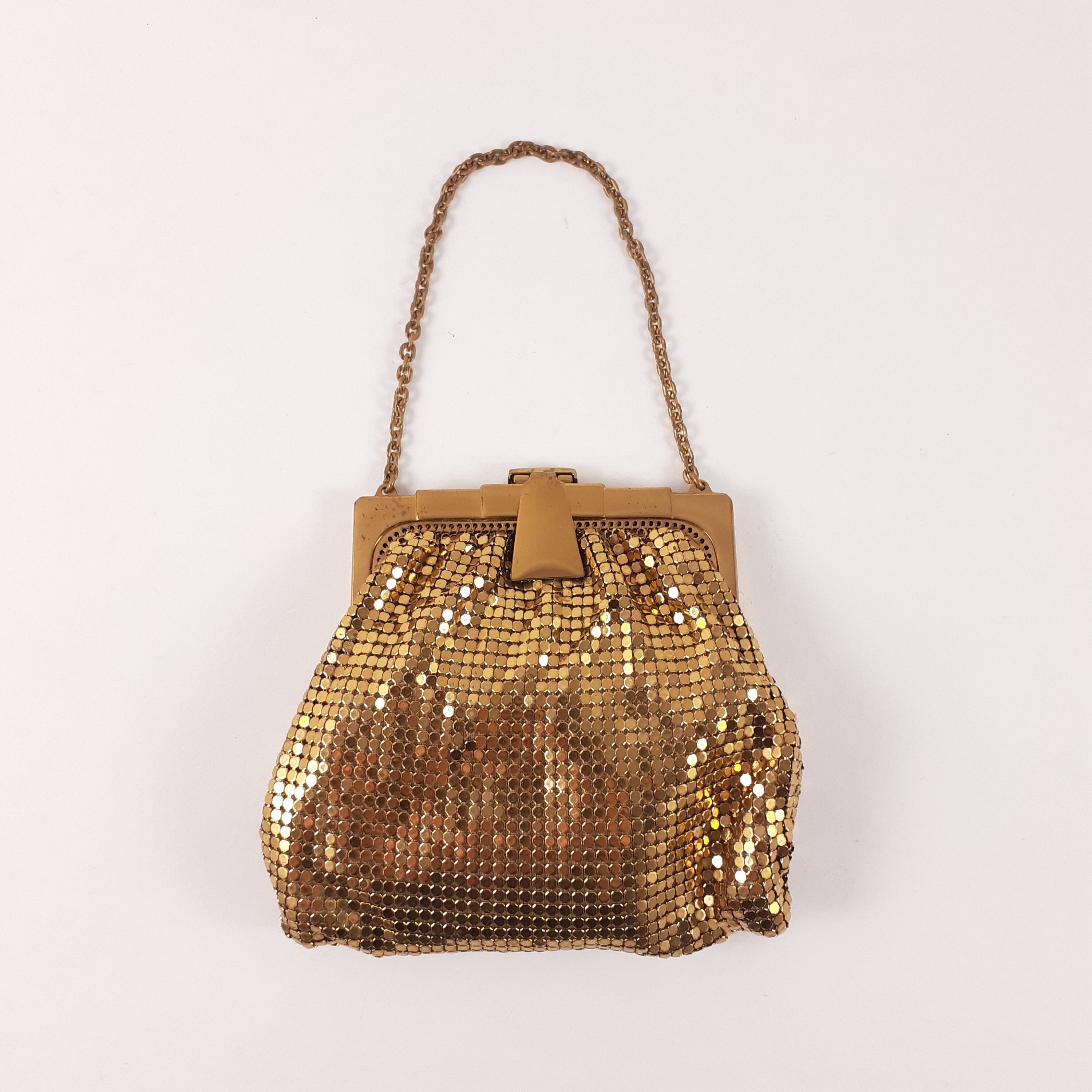 Whiting & davis gold mesh bag hotsell