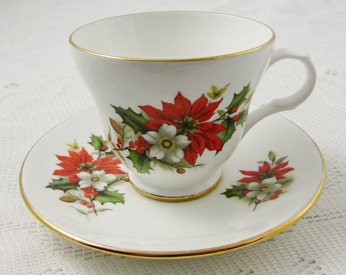 Sadler Christmas Tea Cup and Saucer Vintage Bone China Etsy
