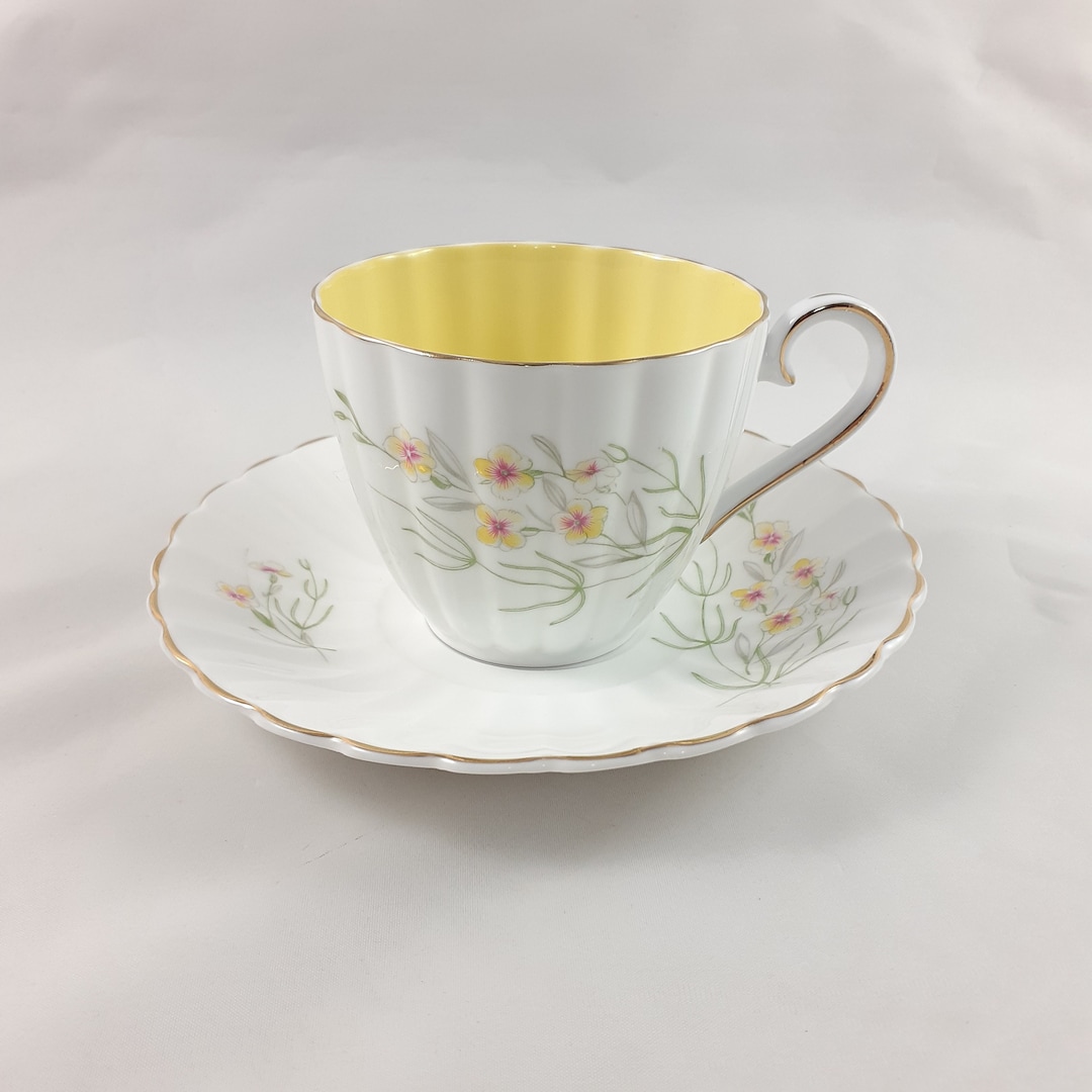 Vintage Susie Cooper Tea Cup and Saucer With Yellow Center - Etsy